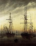 Caspar David Friedrich View of a Harbour China oil painting reproduction